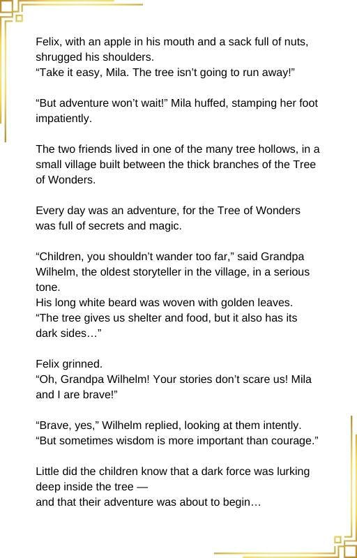 Kids Storybook PDF The Tree of Wonders Illustrated Fantasy Adventure