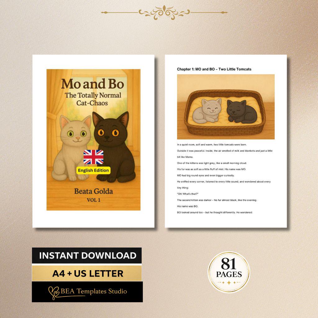 Mo and Bo Cat Story Book for Kids 4–8 – Funny Adventures (Digital Download)