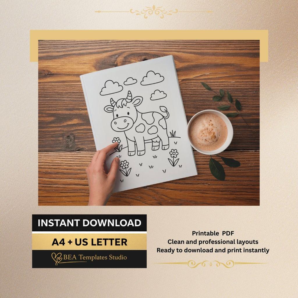 Farm Animals for Kids Ages 3–6 | 15 Printable Pages | PDF Download