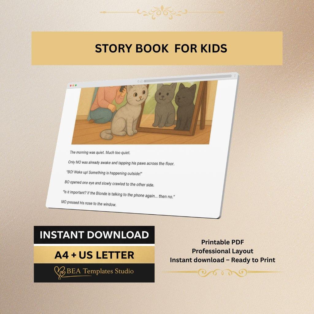 Mo and Bo Cat Story Book for Kids 4–8 – Funny Adventures (Digital Download)