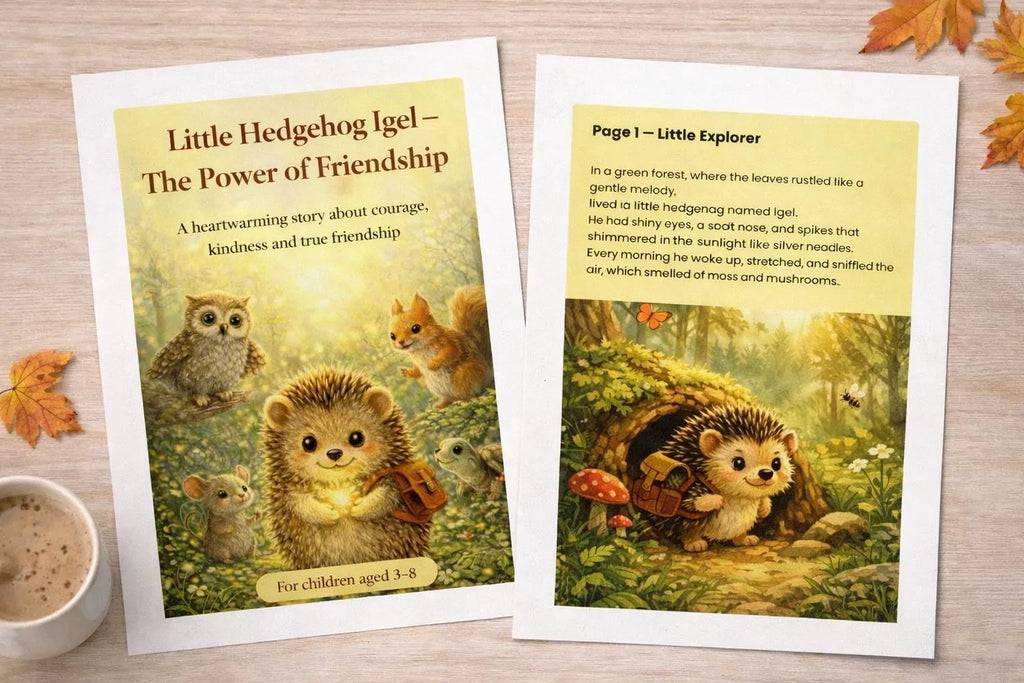 Children’s Book Ages 3–8 Little Hedgehog Igel The Power of Friendship 20 Pages PDF
