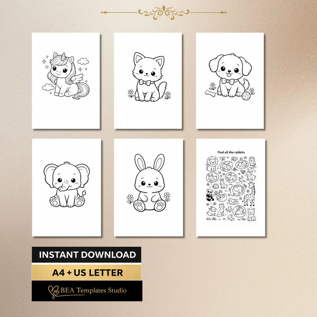Kids Activity Book Ages 4-8 – Mazes, Puzzles, Spot Difference (PDF Download)