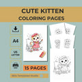 Kitten Coloring Pages for Kids 4–7 Printable PDF 15 Easy Designs A4 US Letter
