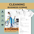 Cleaning Business Bundle Invoice Quote Client Intake Checklist Work Order Forms A4 US Letter