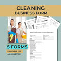Cleaning Contract Template, House Cleaning Agreement, Business Forms for Cleaners, Commercial PDF