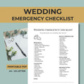 Wedding Emergency Checklist, Bridal Day Essentials List, Bride Emergency Planner